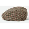 Brood Newsboy Houndstooth Beige Cap - Brixton Reference: 23314| Chapellerie Traclet