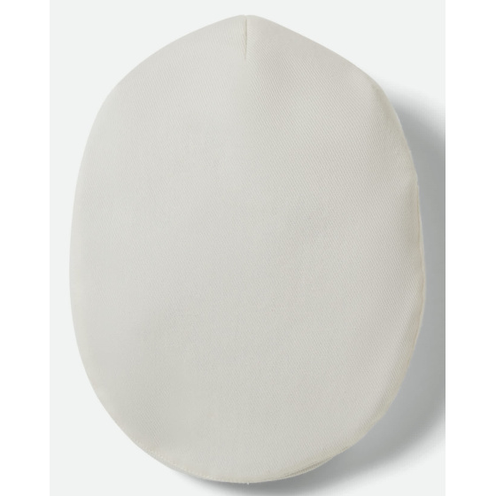 White Cotton Barrel Flat Cap - Brixton