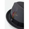 Chapeau Trilby Gain Feutre Anthracite - Brixton  Reference : 23316 | Chapellerie Traclet
