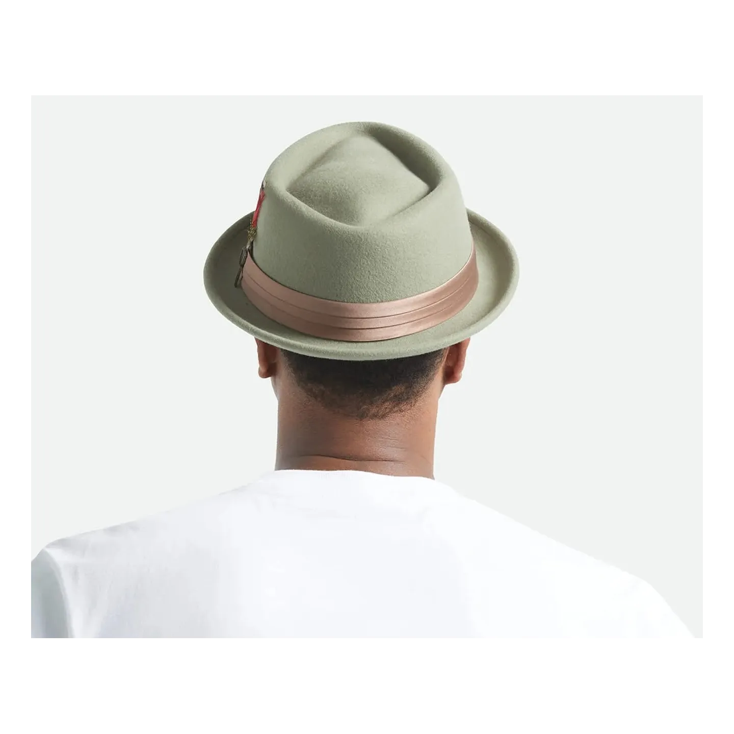 Pork Pie Stout Olive Hat - Brixton Reference : 23317| Chapellerie Traclet