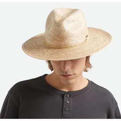 Chapeau Fedora Blake Sun Paille UPF 40+ - Brixton Reference : 23319| Chapellerie Traclet