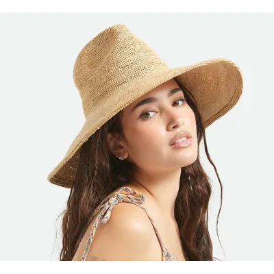 Wide Brim Hat Helena Natural Straw - Brixton Reference : 23320| Chapellerie Traclet