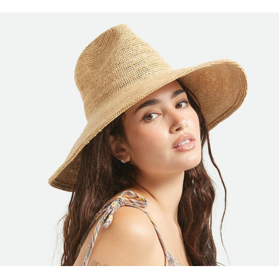 Wide Brim Hat Helena Natural Straw - Brixton