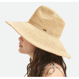 Wide Brim Hat Helena Natural Straw - Brixton