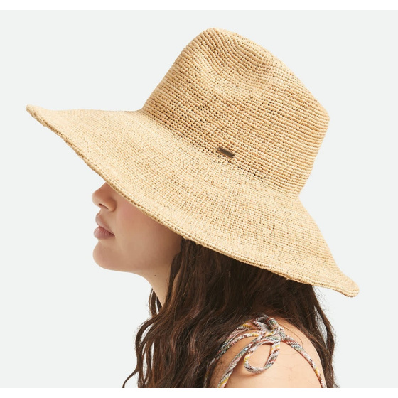 Capeline Larges Bords Helena Paille Naturelle - Brixton