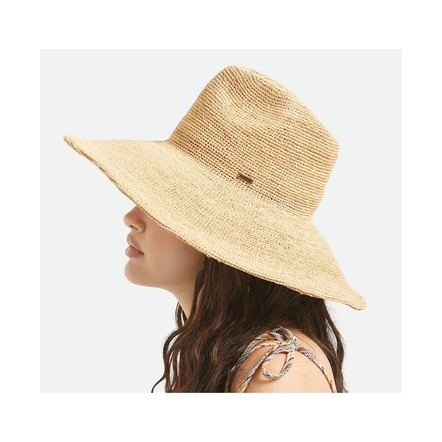 Capeline Larges Bords Helena Paille Naturelle - Brixton  Reference : 23320| Chapellerie Traclet
