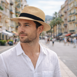 Beige Raphia Traveller Hat - Fléchet