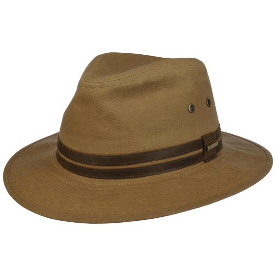 Stetson Traveller Waxed Cotton Hat Chestnut