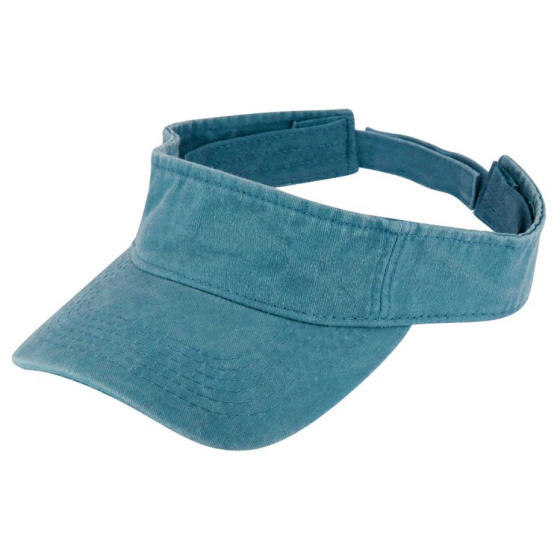 Calvia Cotton Turquoise Visor Cap - Traclet
