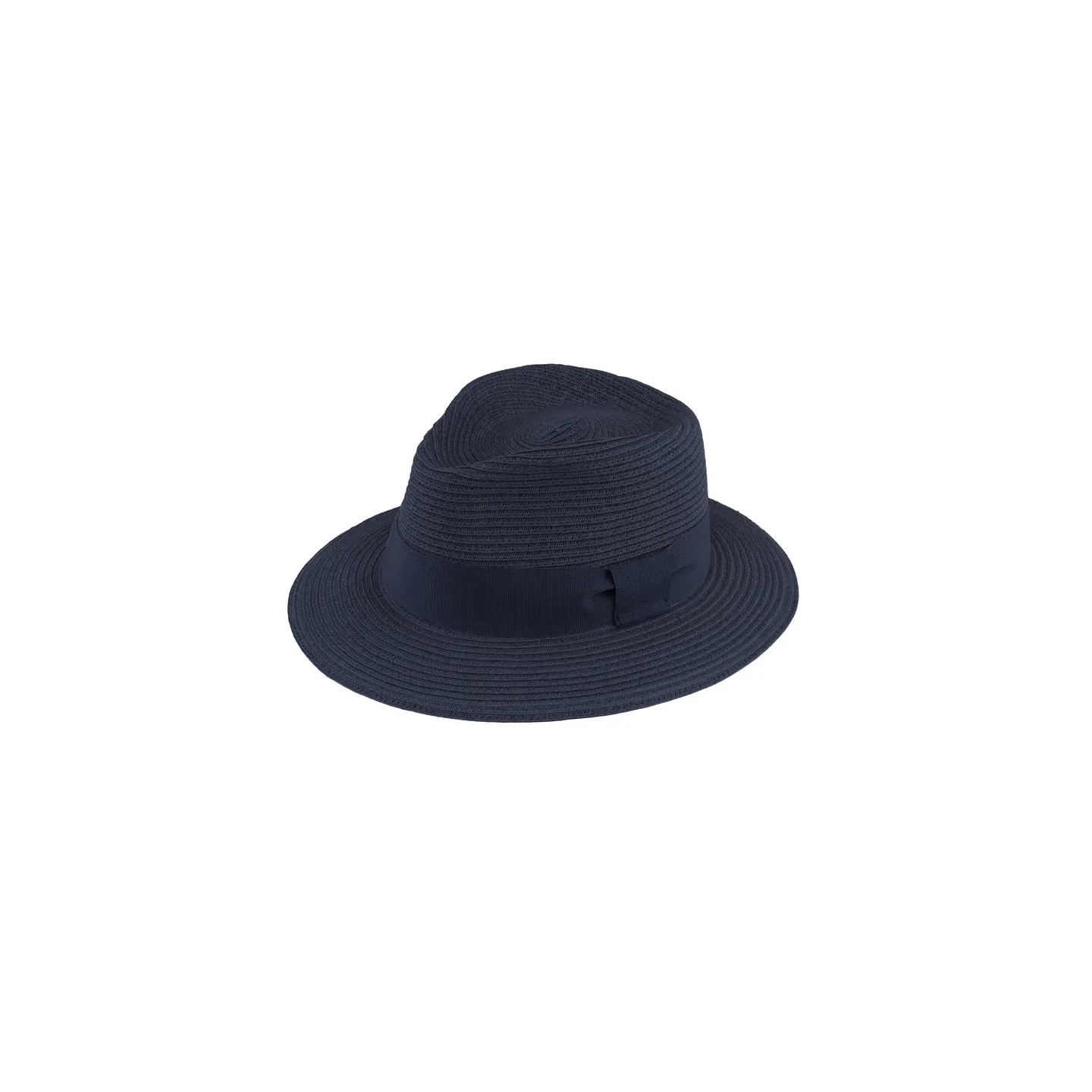 Chapeau Fedora Matanzas  Paille Papier Marine - Traclet  Reference : 23339 | Chapellerie Traclet