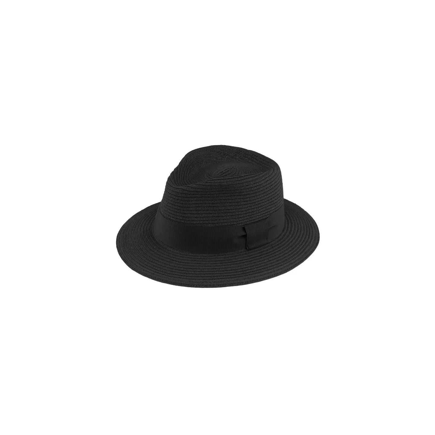 Fedora Hat Matanzas  Black Paper Straw - Traclet  Reference : 23341| Chapellerie Traclet