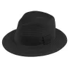 Chapeau Fedora Matanzas Paille Papier Noir - Traclet