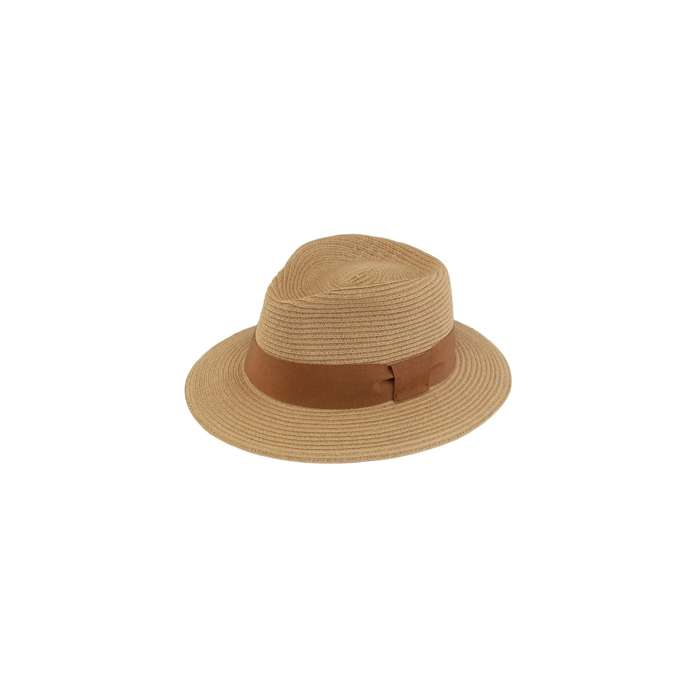 Fedora Hat Matanzas  Camel Paper Straw - Traclet  Reference : 23342| Chapellerie Traclet