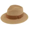 Chapeau Fedora Matanzas Paille Papier Camel - Traclet