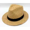 Fedora Hat Salvatore Straw - Traclet Reference : 23346| Chapellerie Traclet