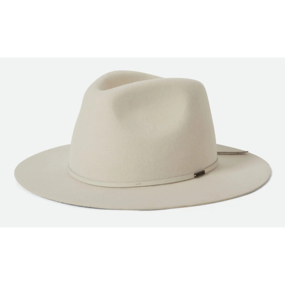 Chapeau Traveller Wesley Feutre Laine Blanc Cassé - Brixton
