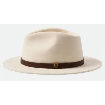 Chapeau Fedora Messer Feutre Laine Blanc Cassé - Brixton