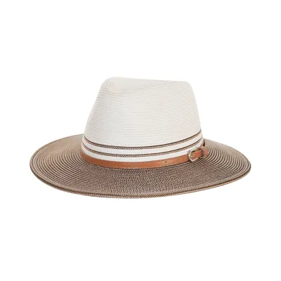 Chapeau Fedora Bella Ivoire & Chocolate UPF 50+ - House Of Ord | Chapellerie Traclet