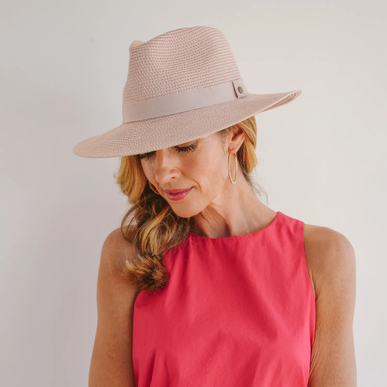 Serenity Rose & White Fedora Hat - House Of Ord