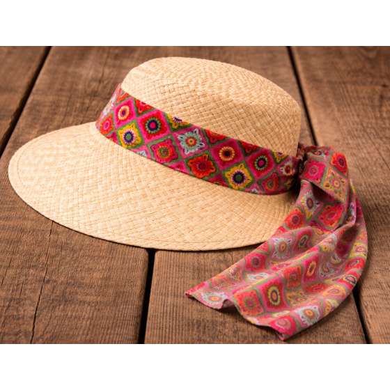 Casquette Grande Visière Bettina Paille Naturelle - Traclet
