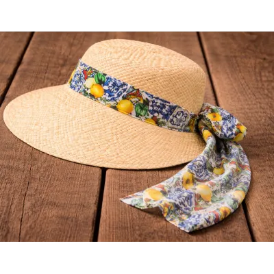 Casquette Grande Visière Bella Paille Naturelle - Traclet