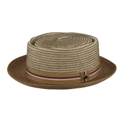 Chapeau PorkPie Indian Wells Papier Marron - Flechet  Reference : 23448| Chapellerie Traclet