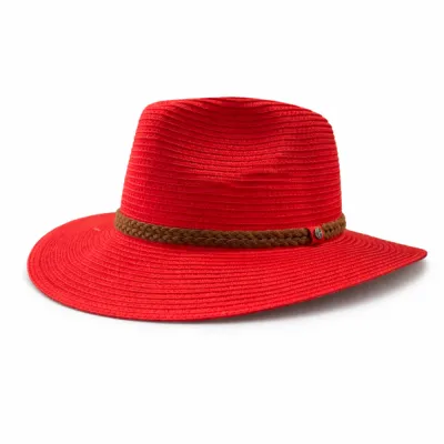 Chapeau Fedora Gerry Rouge UPF 50+ - House of Ord | Chapellerie Traclet