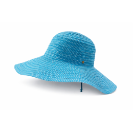 Capeline de soleil scrunchie Turquoise A Poids blanc UPF 50+ - House Of Ord