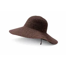 Capeline scrunchie Marron a poids blanc UPF 50+ - House Of Ord