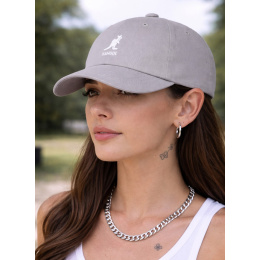 Casquette Washed Baseball Coton Grise - Kangol