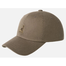 Kangol Washed Baseball Cotton Olive Cap
