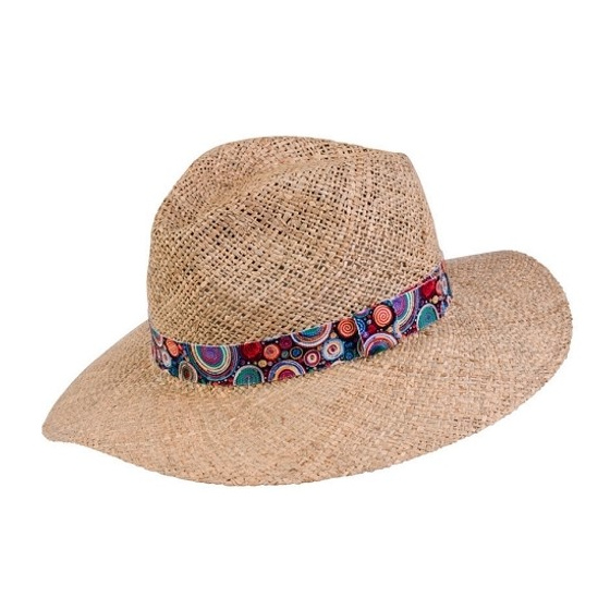 Chapeau Traveller en Paille Ruban Fleuri - MTM