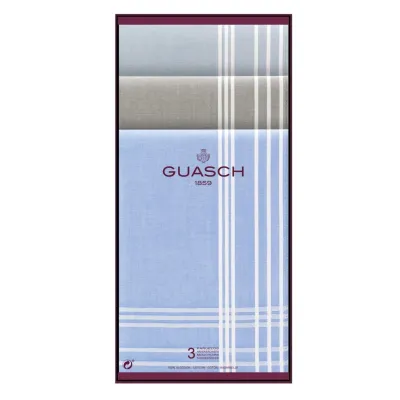 3 Alain Cotton Three Colors Handkerchiefs - Traclet Reference: 14155