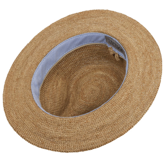Chapeau Traveller Custer Paille Crochet Naturelle - Stetson