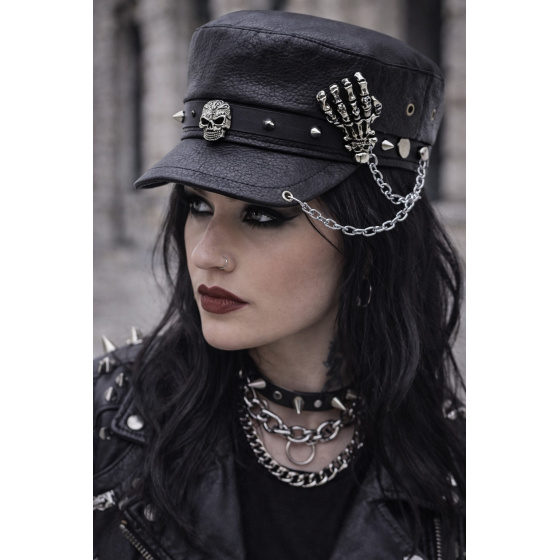 copy of Black Leather Padock Sailor Cap - Traclet