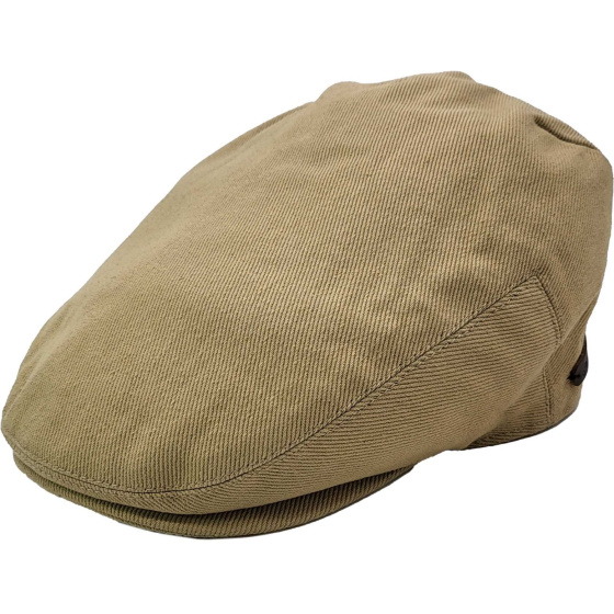 Luca Beige Cotton Flat Cap - Traclet