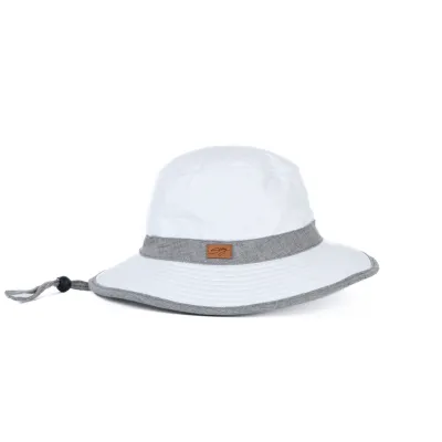Chapeau Bob Naturel Audenge Blanc & Gris Souris - Soway |Chapellerie Traclet
