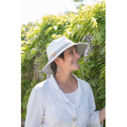 Natural Bob Hat Audenge White & Mouse Grey - Soway