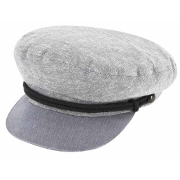 Grey Cotton & Linen Sailor Cap - Traclet