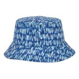 Telia Blue Printed Cotton Rain Bucket Hat - Mtm