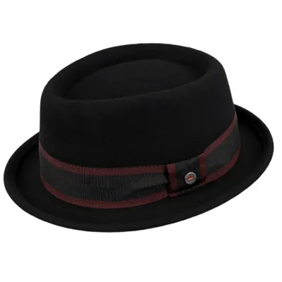Chapeau Porkpie De Sanctis Laine Noir - Traclet