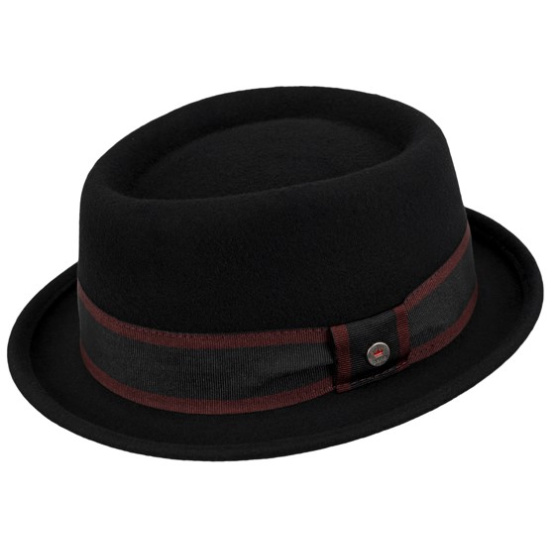 Chapeau Porkpie De Sanctis Laine Noir - Traclet