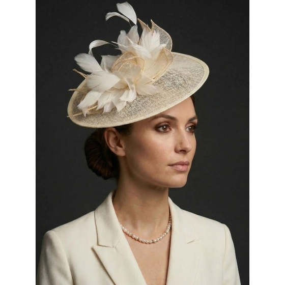 Chapeau De cérémonie Audrey Beige - Traclet