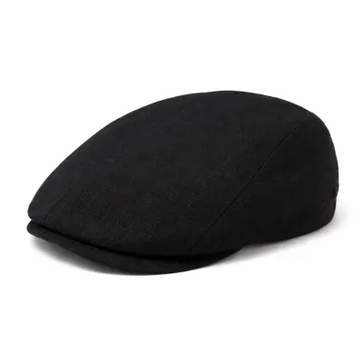 Casquette Plate Trevise Lin Noire - Traclet