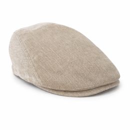 Casquette Plate Trevise Lin Beige - Traclet