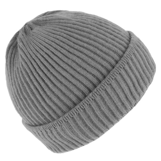 Dunkerque Light Grey Knitted Wool Beanie - Traclet