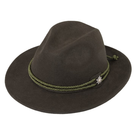 Chapeau Fedora Barico Feutre Laine Marron - Traclet