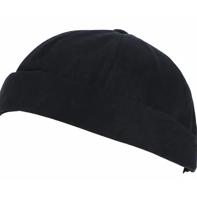 Black Cotton Docker Beanie - Traclet Reference: 11947 | Traclet Hat Shop