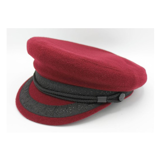 Casquette Marin Camaret Laine Bordeaux - Traclet