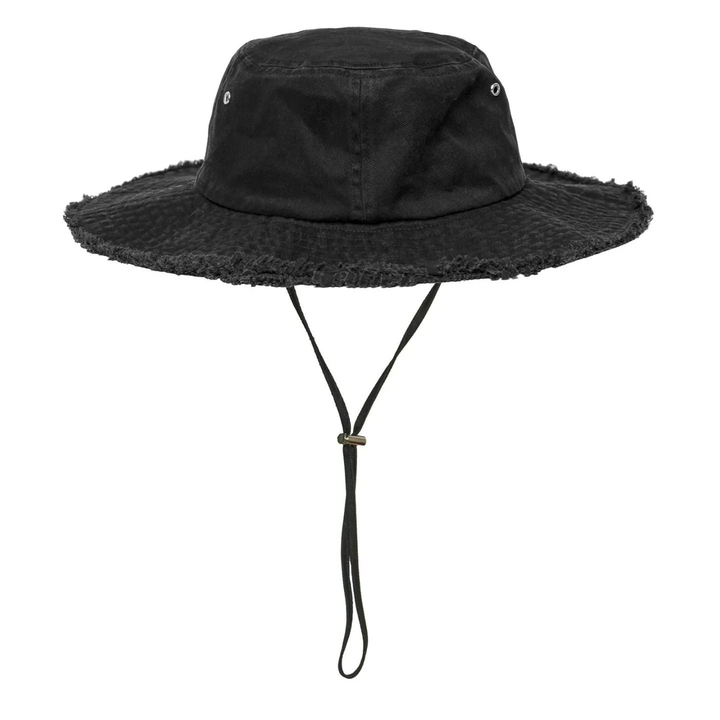 Washed Solano Cotton Black Bucket Hat - VON DUTCH Reference : 23621| Chapellerie Traclet